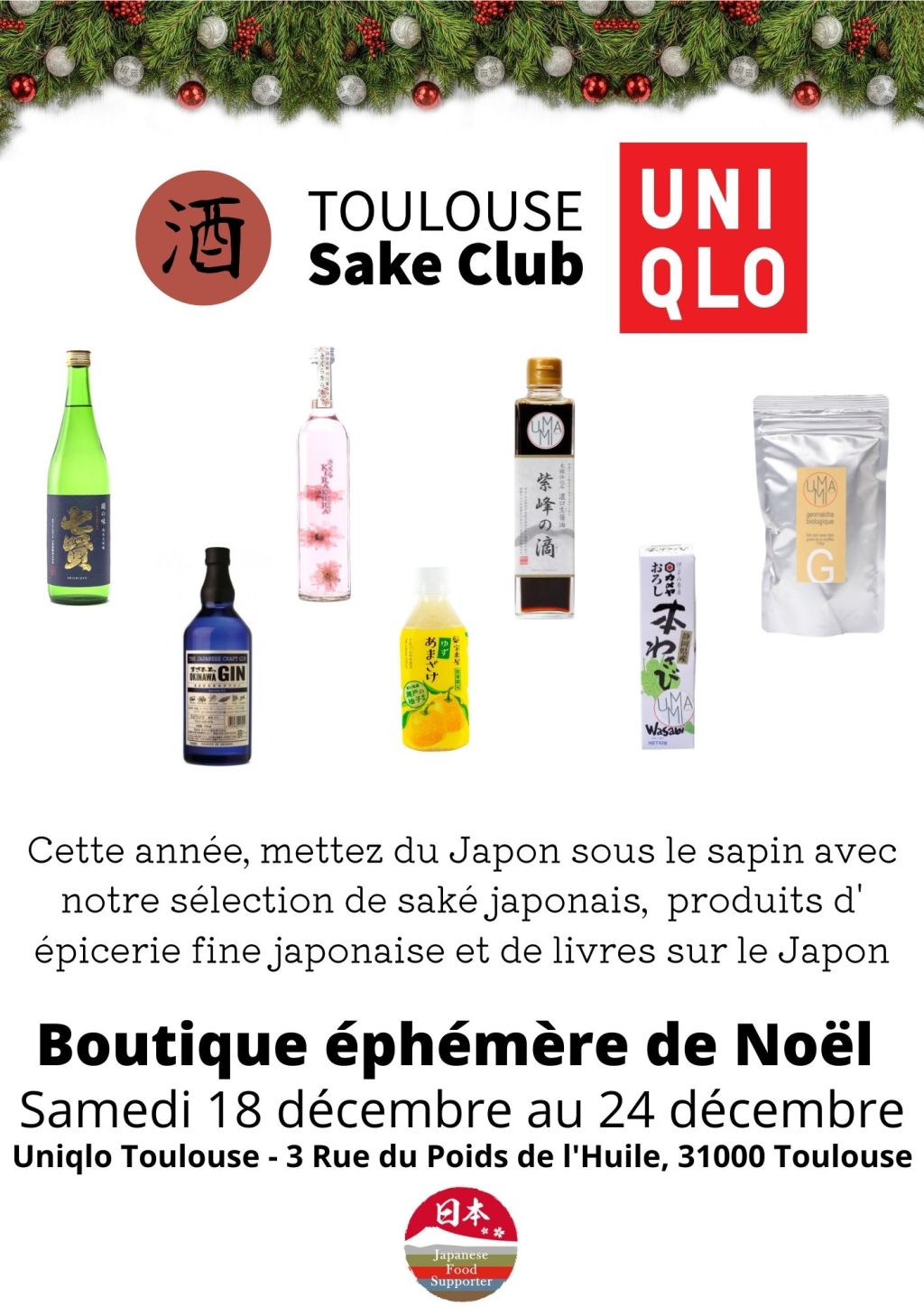 Mettez du Japon sous le sapin avec le Toulouse Sake&nbsp;Club