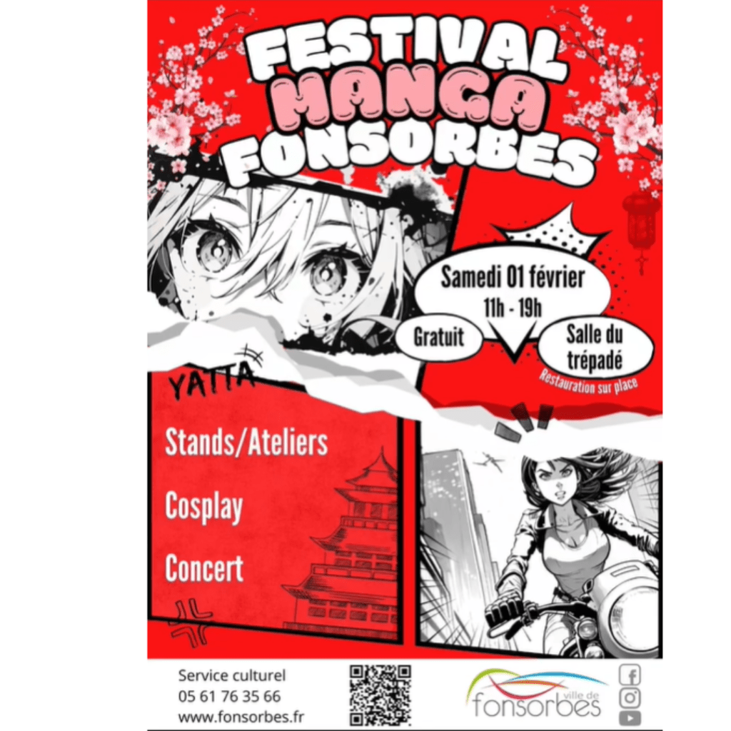 Evènement : Festival Manga Fonsorbes le 1er février&nbsp;2025